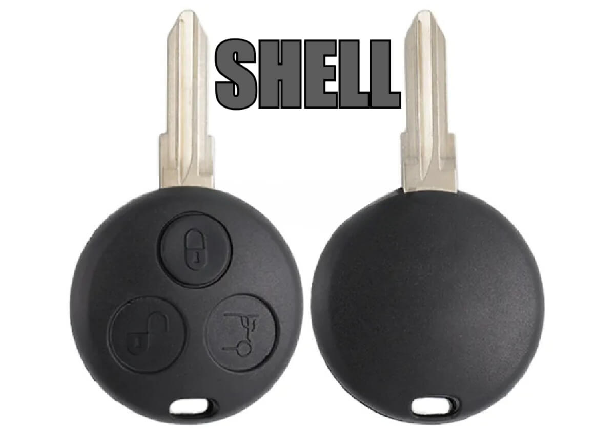 2003–2006 Smart Fortwo 3-Button Remote Head Key Shell YM23 ...