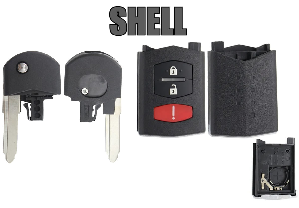 2006–2015 Mazda 3-Button Flip Key Shell – BGBX1T478SKE125-01 ...