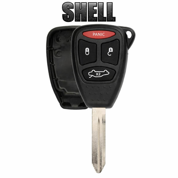 2004-2012 Chrysler Jeep Dodge 4-Button Remote Head Key Shell Y159 ...