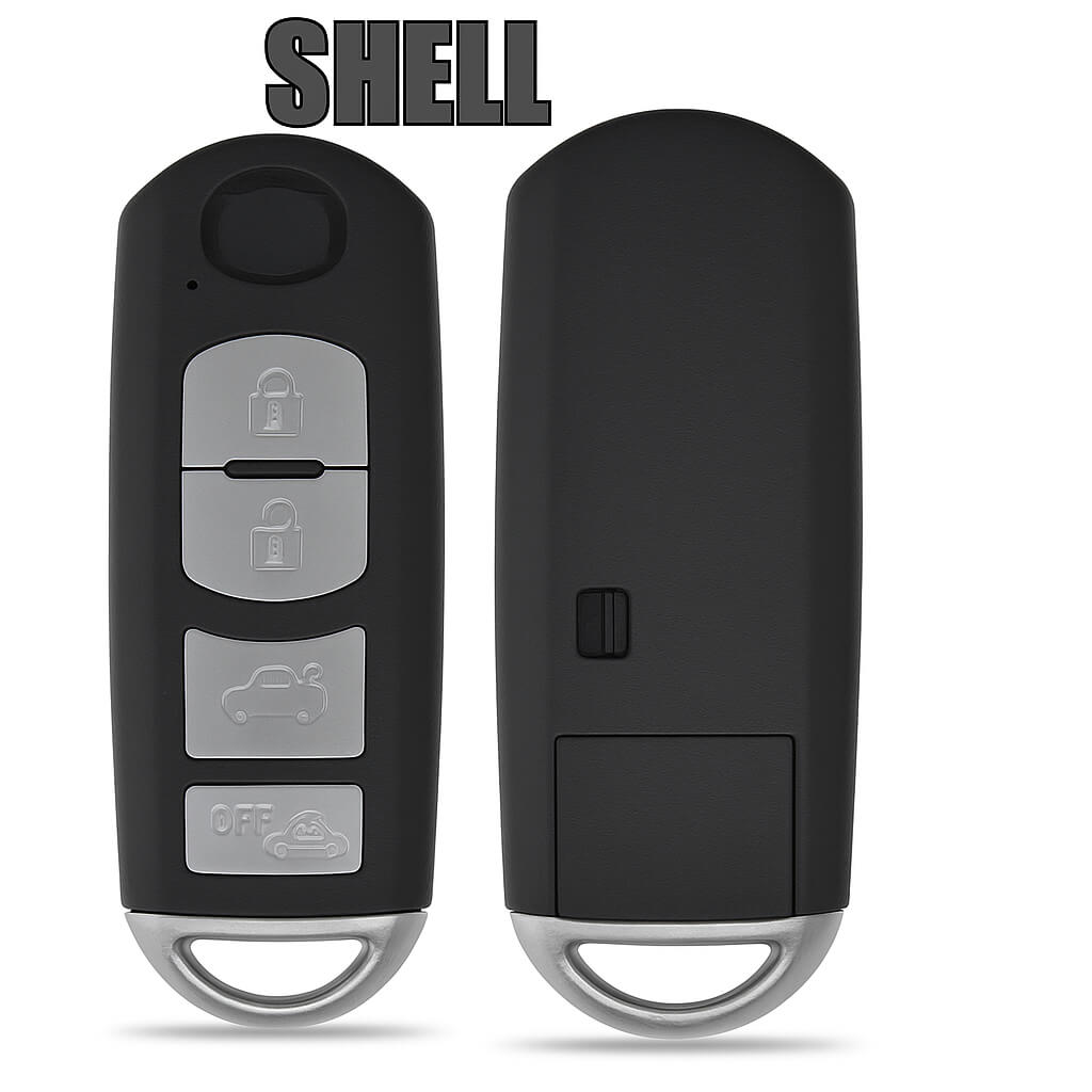 Mazda Smart Key Shell 2014–2019 | 4-Button | WAZSKE13D01 | CanadaTopKey ...